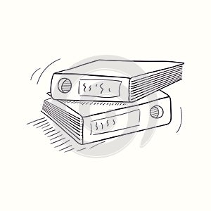 Sketched desktop archive folder icon