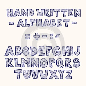 Sketched Hatched Vector Font