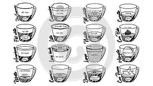 Sketching of cute coffee cup great for banner