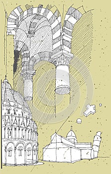 Sketching Historical Architecture in Italy: Pisa