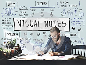 Sketching Visual Notes Design Handwriting Ideas Concept
