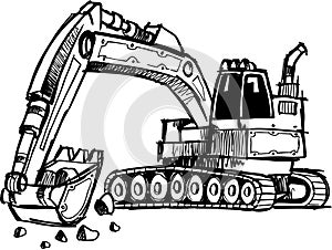 Sketchy Digger Illustration photo