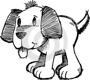 Sketchy Dog Vector Illustration