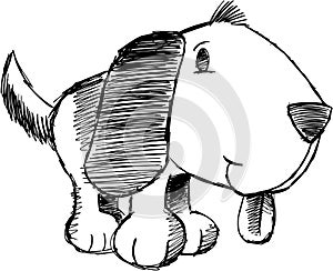 Sketchy Dog Vector Illustration