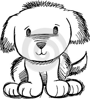 Sketchy Dog Vector Illustration