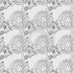 Sketchy doodles decorative lace pattern