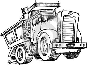 Sketchy Dump Truck Vector