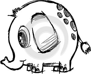 Sketchy Elephant vector