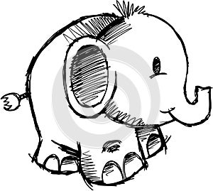 Sketchy Elephant vector