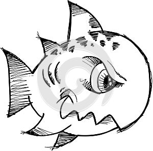 Sketchy Fish Vector Illustration