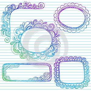 Sketchy Notebook Doodles Border Frames