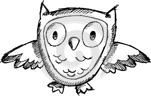 Sketchy owl Vector Illustration