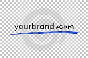 Sketchy Placement to Add your Website Address at Brochure, Cover, Business ID, etc, at Transparent Effect Background