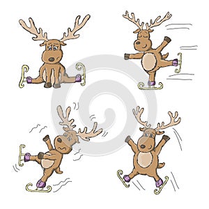 Sketchy Reindeer Ice Skating