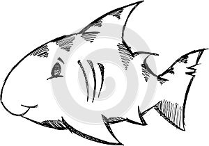 Sketchy shark Vector Illustration