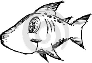Sketchy shark Vector Illustration