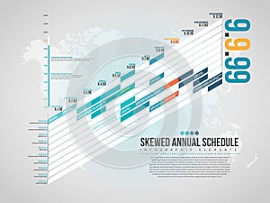 Skewed Annual Schedule Infographic