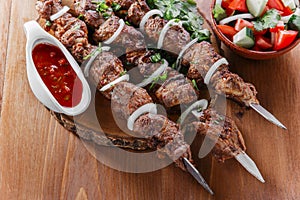 Skewers shashlik kebab