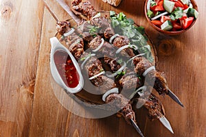 Skewers shashlik kebab