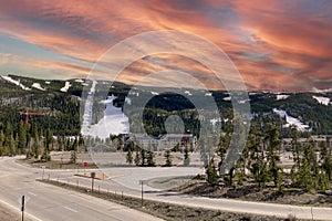 Ski Area in Keystone, Colorado in Winter.
