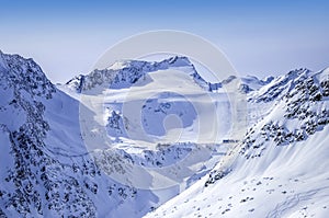 Ski area on Rettenbach Glacier, Solden, Austria