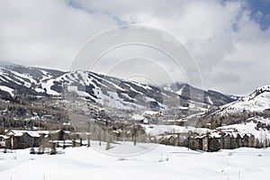 Ski Area in Snowmass near Aspen, Colorado in the USA