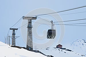Ski area at the Stelvio Pass, Italy