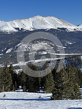 Ski bowl between Peak 8 and Peak 7 at Breckenridge Ski Resort