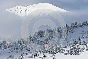 The ski center of Kalavryta, Greece.