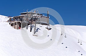 Ski center Kasprowy in Tatras, Poland. Top station