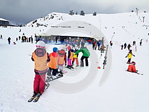 Ski center snow winter in anilio metsovo greece