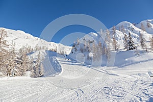 Ski center of Vogel Julian Alps, Slovenia