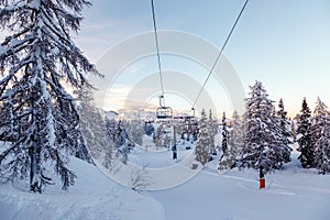 Ski center of Vogel Julian Alps, Slovenia photo