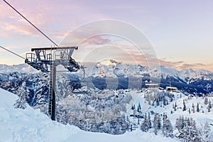 Ski center of Vogel Julian Alps, Slovenia photo