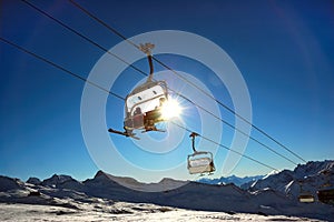Ski chairlift photo