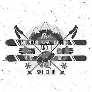 Ski club concept.
