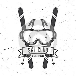 Ski club concept with skier.