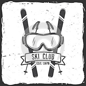 Ski club concept with skier.