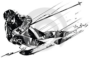 Ski competitor in action