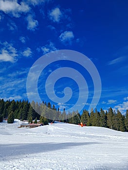 Ski day - Pamporovo Bulgaria - background