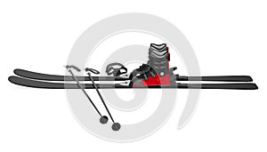 Ski Equipment Isolated