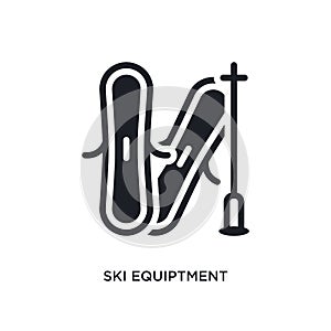 ski equiptment isolated icon. simple element illustration from winter concept icons. ski equiptment editable logo sign symbol