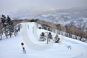 Ski field on Mt Moiwa Hokkaido Japan
