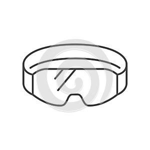 Ski goggles line outline icon