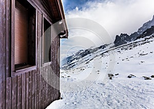 Ski Hut, Plan de Aguille, Mont Blanc