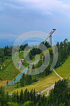 Ski jump hill in Strbske pleso