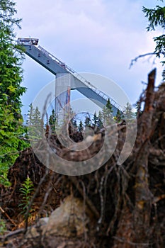 Ski jump hill in Strbske pleso