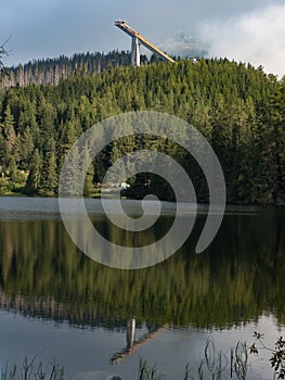 Skokanský můstek na Štrbském Plese, Vysoké Tatry.