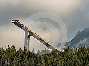 Ski jump at Strbske Pleso, High Tatras.