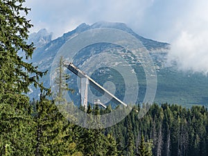 Ski jump at Strbske Pleso, High Tatras.